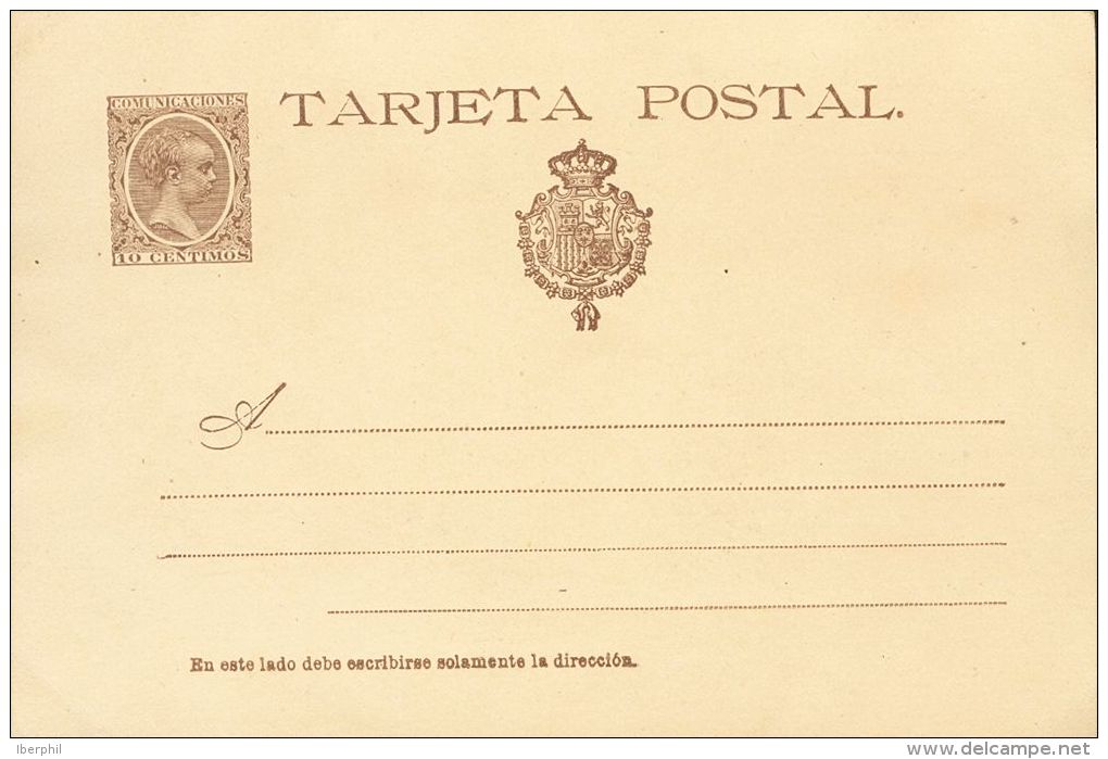 EP27 (*) 10 Cts Casta&ntilde;o Sobre Tarjeta Entero Postal. MAGNIFICA. @Edifil 2017: 13&euro; - Otros & Sin Clasificación