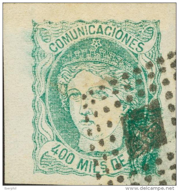 110s &ordm; 400 Mils Verde (raya De Tinta Lavada Y Matasello Póstumo). SIN DENTAR. MAGNIFICO Y RARISIMO, RESE&Nti - Ungebraucht