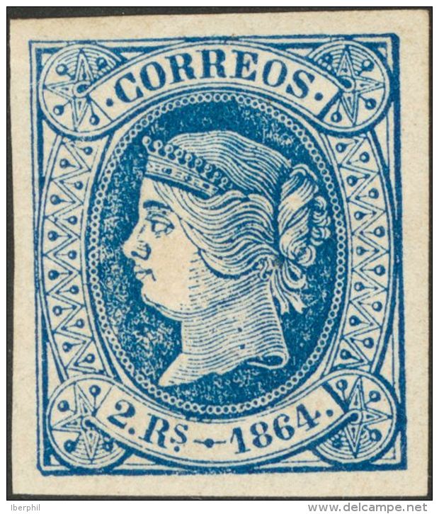 68 * 2 Reales Azul. Enormes Márgenes Y Color Muy Intenso. PIEZA DE LUJO. @Edifil 2017: 64&euro; - Ungebraucht