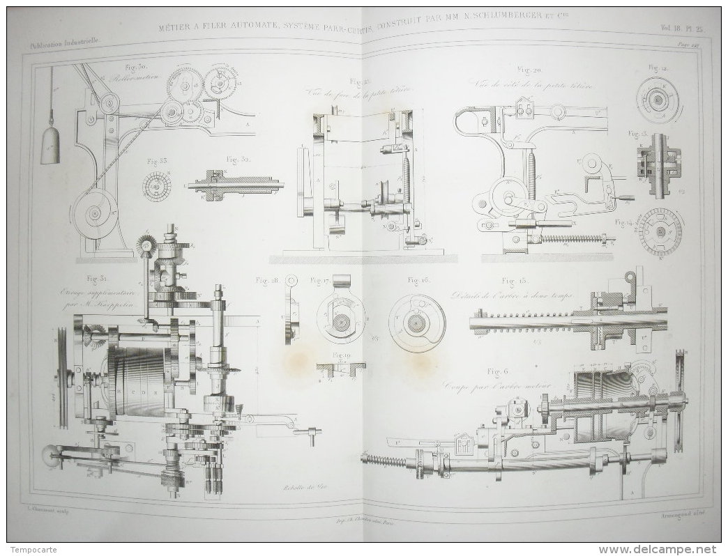 Métier à Filer Automate, Système Parr-Curtis -  Détails - Suite - Machines