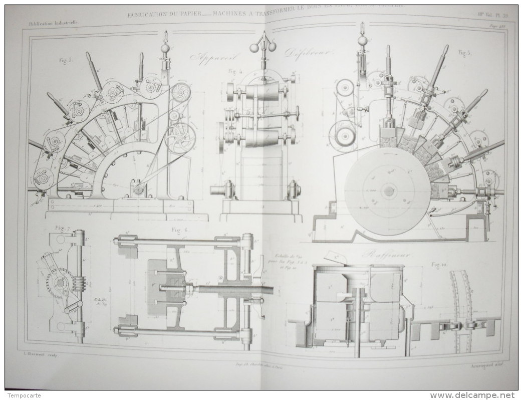 Fabrication Du Papier - Machines à Transformer Le Bois En Pâte - Suite - Machines