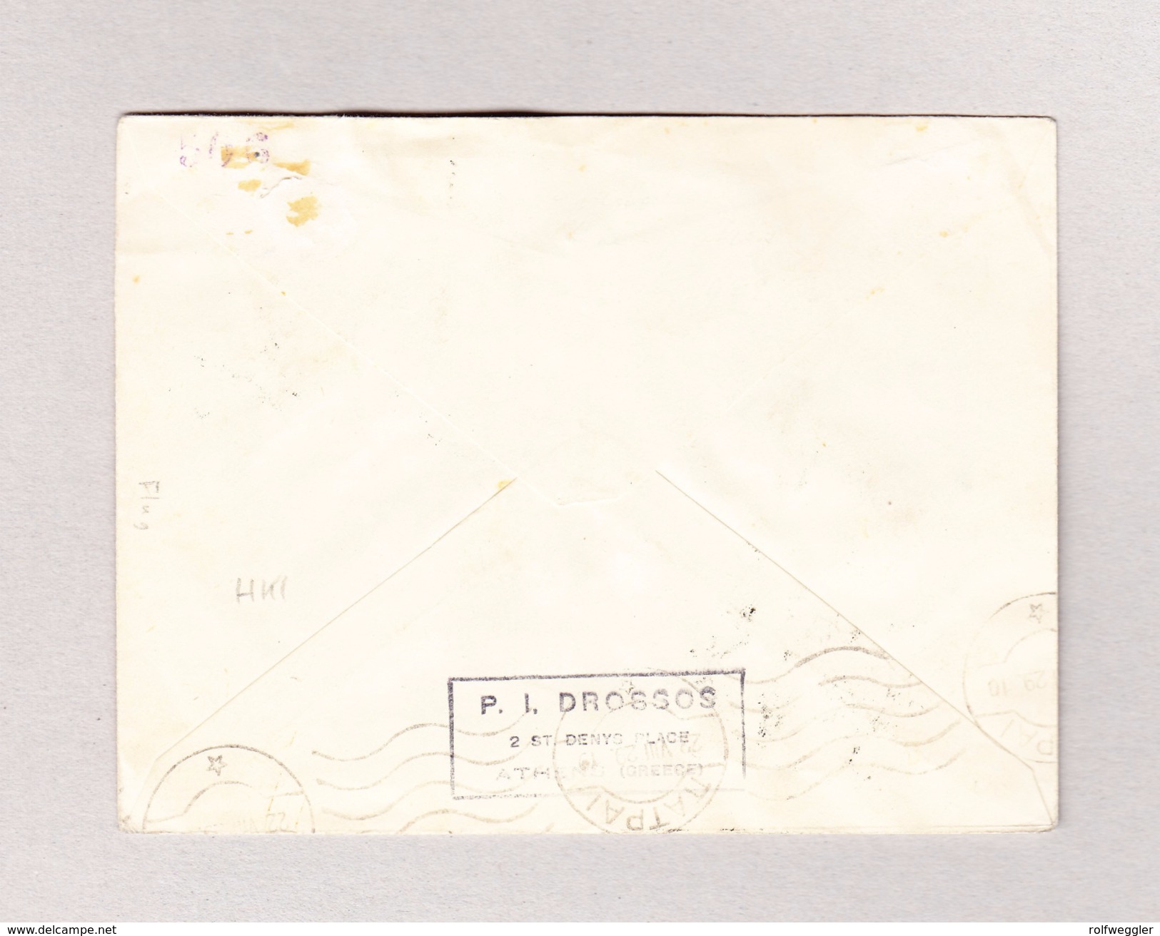 Griechenland ? ATHENES 22.?.1929 Luftpost Brief Flug Athènes-Patras - Covers & Documents