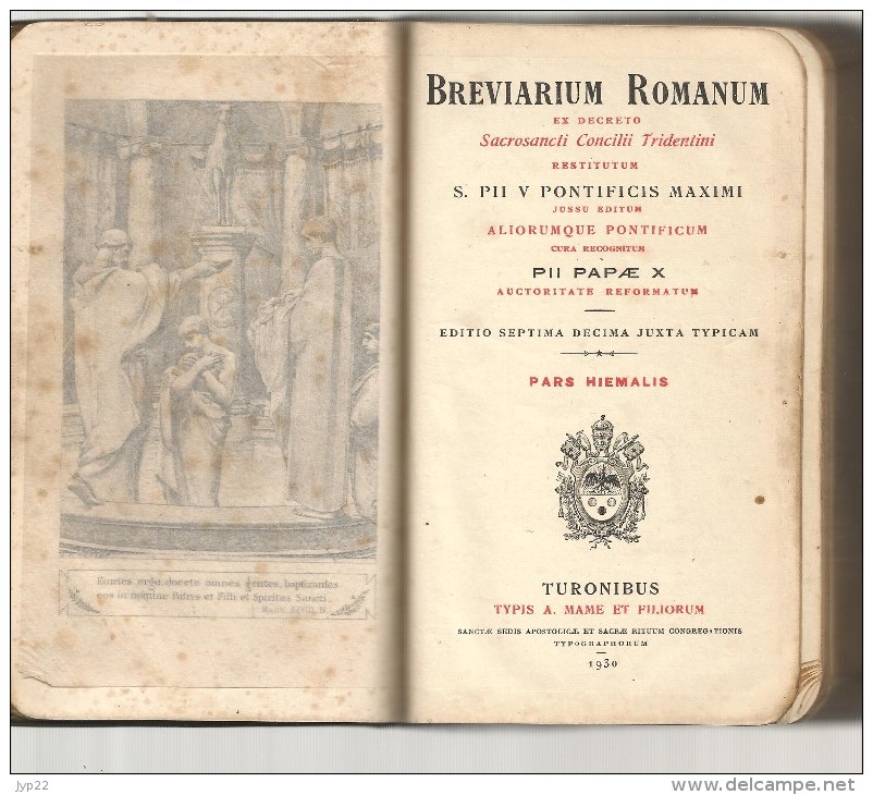 Religion Bible Missel Breviarum Romanum Pars Verna De 1952 - écrit En Latin - Fourni Avec Sa Boite - Religion & Esotérisme