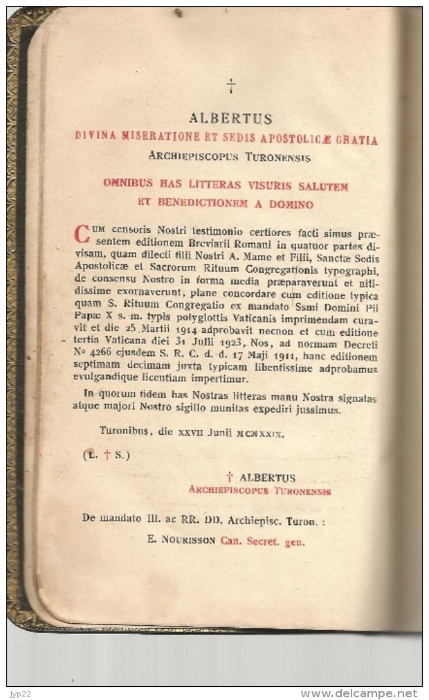 Religion Bible Missel Breviarum Romanum Pars Verna De 1952 - écrit En Latin - Fourni Avec Sa Boite - Religion & Esotérisme