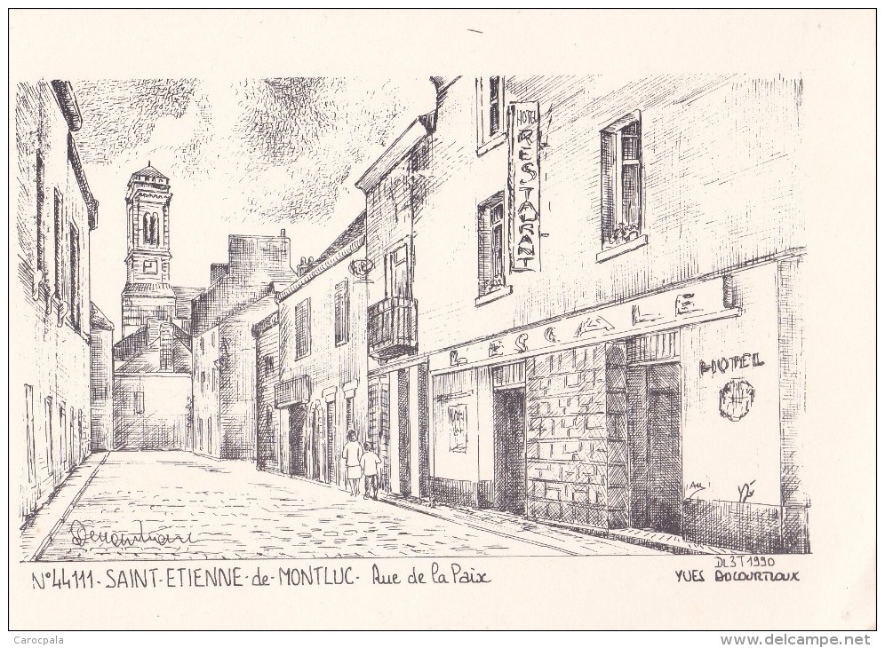Carte 1970 PAR YVES DUCOURTIOUX/ SAINT ETIENNE DE MONTLUC / RUE DE LA PAIX - Saint Etienne De Montluc