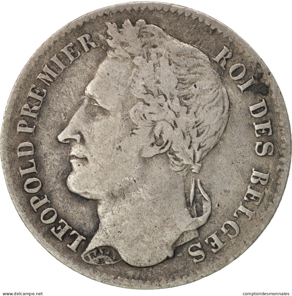 Monnaie, Belgique, Leopold I, 1/4 Franc, 1834, TB+, Argent, KM:8 - 1/4 Frank