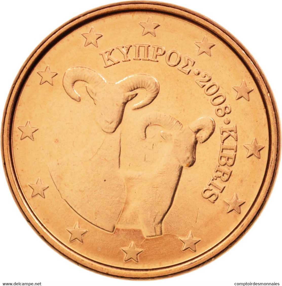 Chypre, Euro Cent, 2008, SPL+, Copper Plated Steel, KM:78 - Zypern