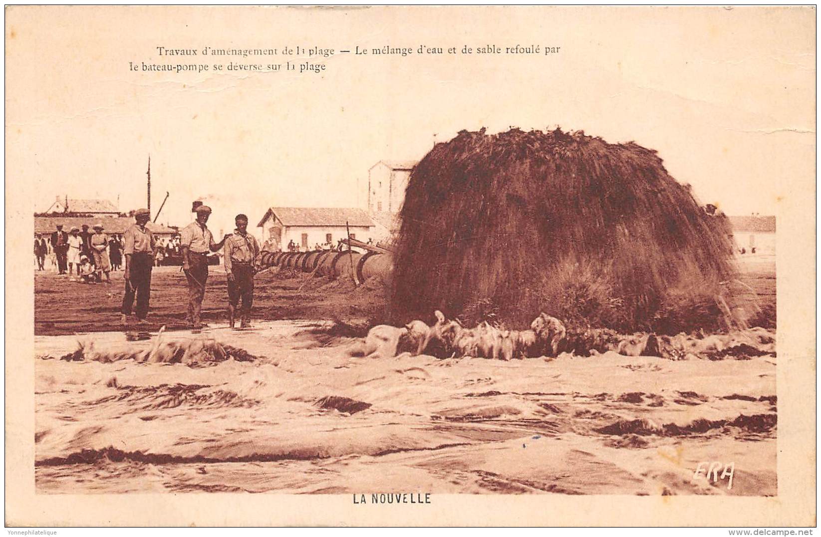 11 - AUDE / La Nouvelle - Travaux D'aménagement De La Plage - Mélange D'eau Et De Sable Refoulé Par Le Bateau Pompe - Port La Nouvelle