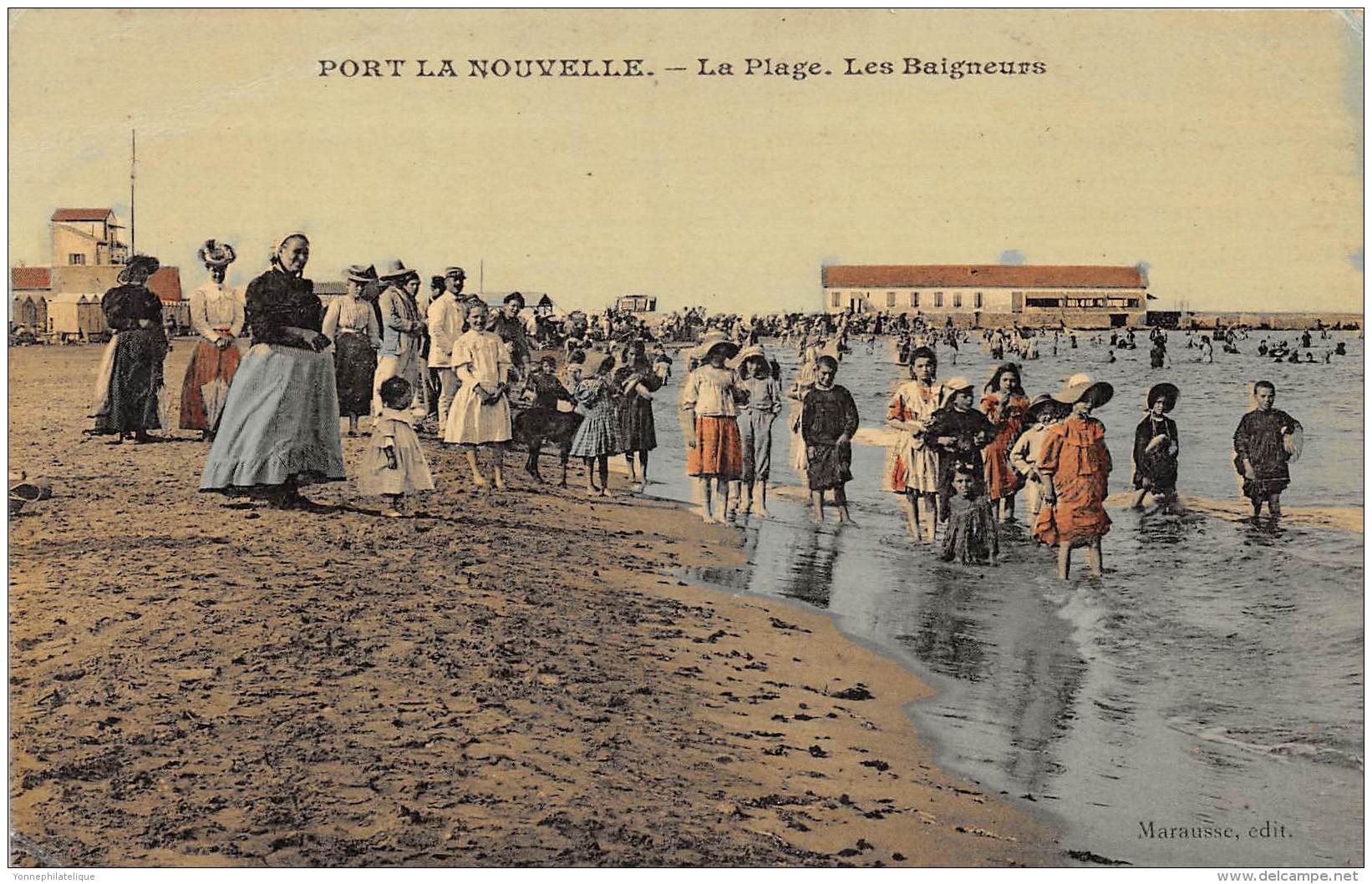 11 - AUDE / La Nouvelle - La Plage - Les Baigneurs - Très Belle Carte Animée Et Colorisée - Port La Nouvelle