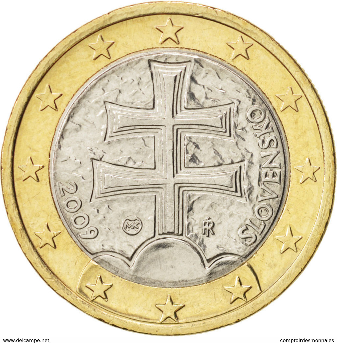 Slovaquie, Euro, 2009, SPL+, Bi-Metallic, KM:101 - Zypern