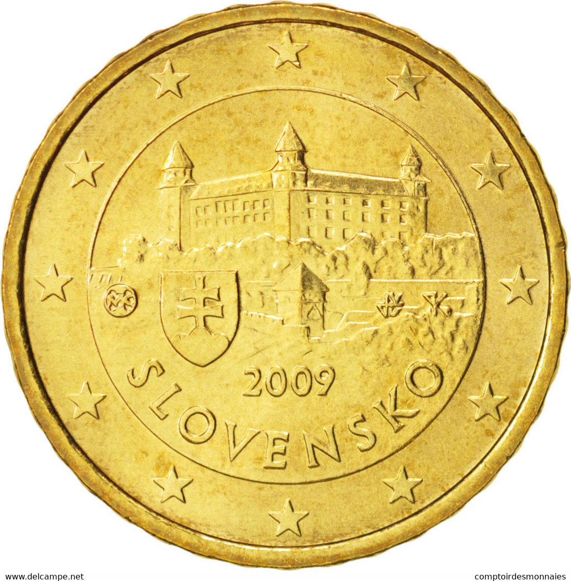 Slovaquie, 10 Euro Cent, 2009, SPL+, Laiton, KM:98 - Slowakije