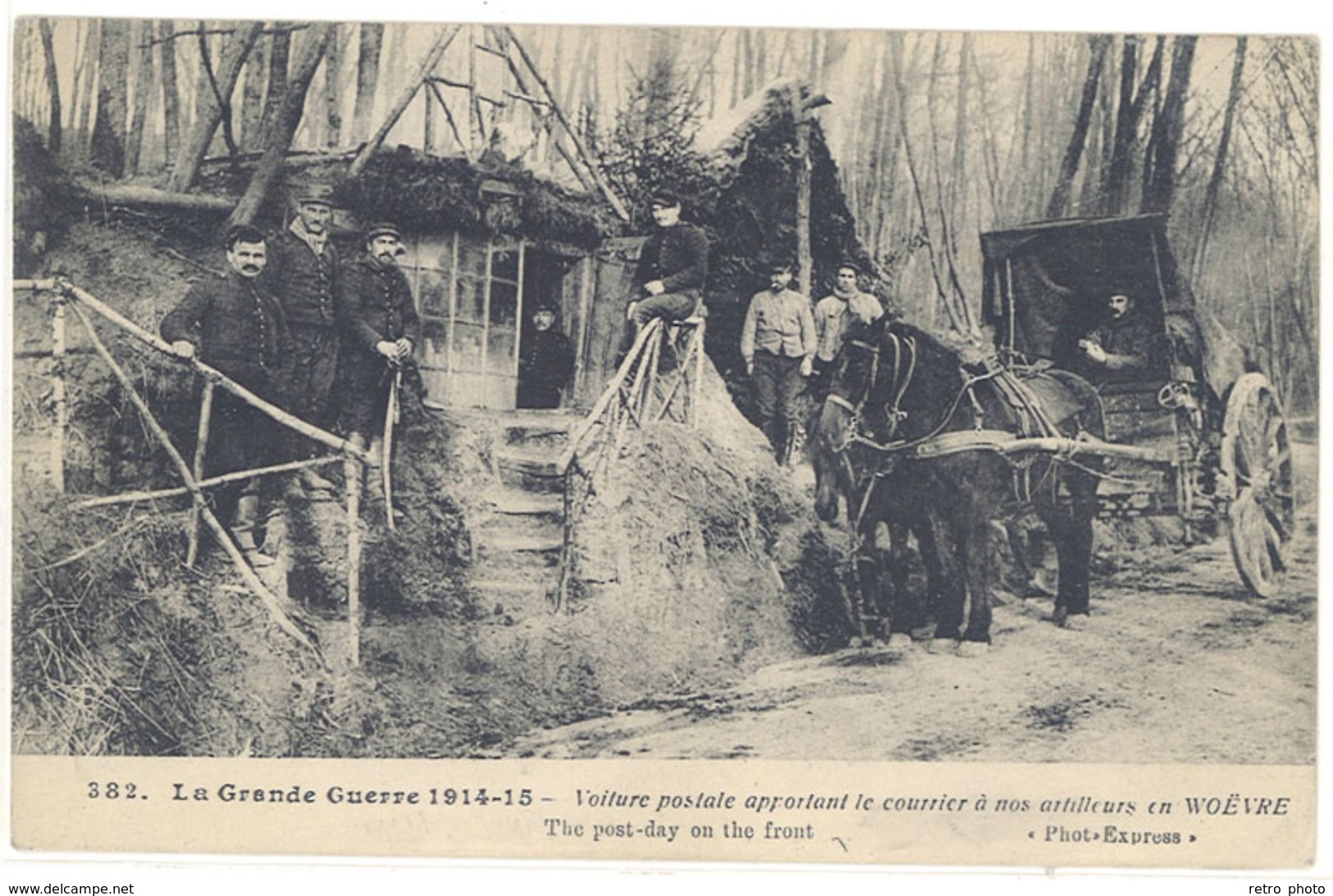 Cpa Grande Guerre 1914-15 - Voiture Postale Apportant Le Courrier ...artilleurs ... Woëvre   ((S.1204)) - Guerre 1914-18