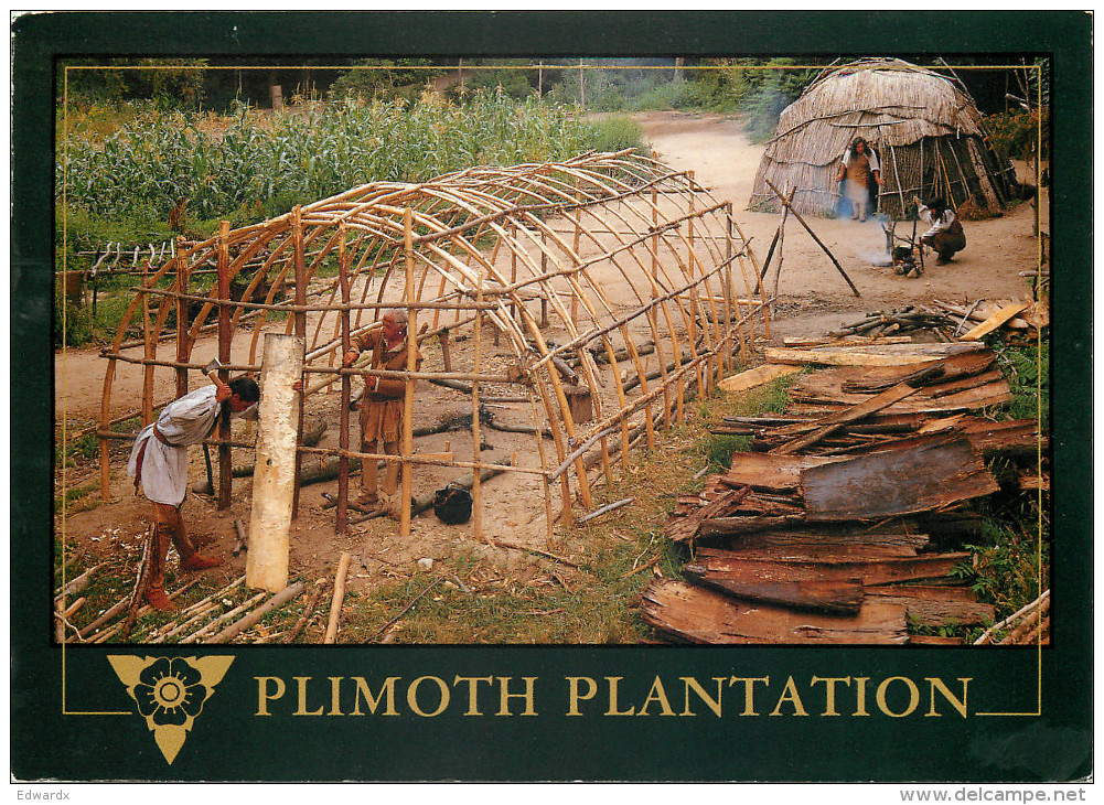 Plimoth Pantation, Plymouth, Massachusetts, United States US Postcard Posted 1999 Stamp - Other & Unclassified