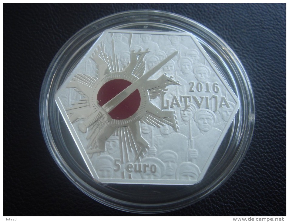 5 Euro 2016 SILVER COIN Latvia LETTLAND  Lettonia  Christmas Battles Military Order PROOF - Letonia