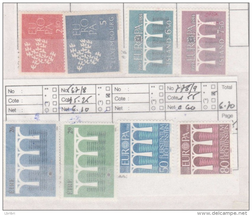 EUROPA PETIT LOT NEUF SANS CHARNIÈRE ET AVEC CHARNIERE - Sammlungen