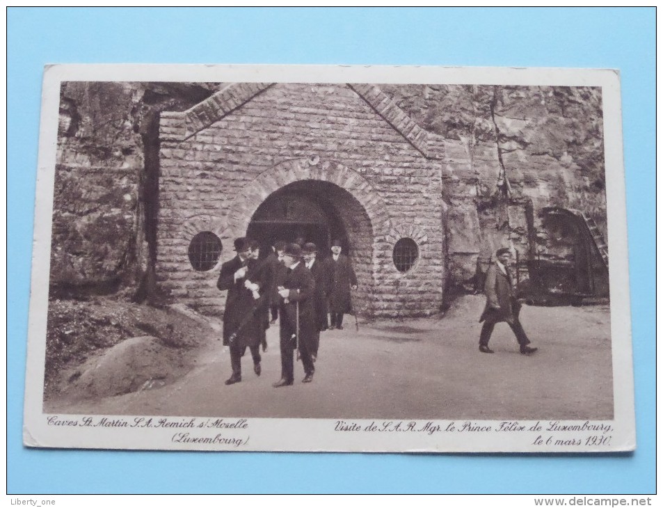 Caves St. Martin Visite De Prince Félix De Luxembourg ( Wilca N° 4 ) Anno 1933 ( Zie Foto Details ) !! - Remich