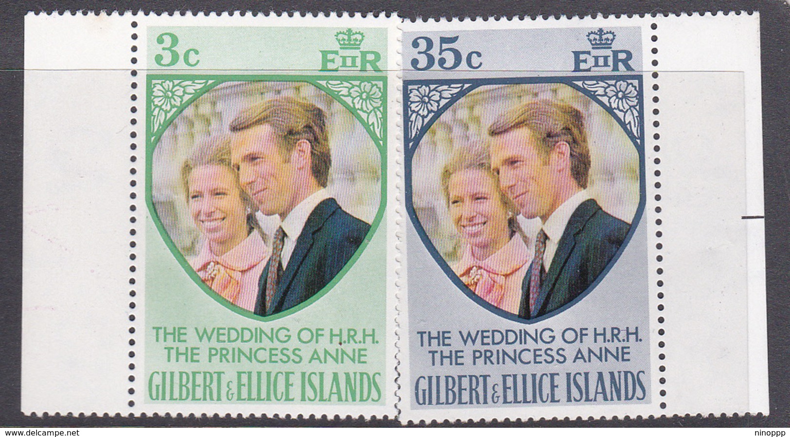 Gilbert And Ellice Islands SG 221-222  1973 Royal Wedding MNH - Gilbert & Ellice Islands (...-1979)