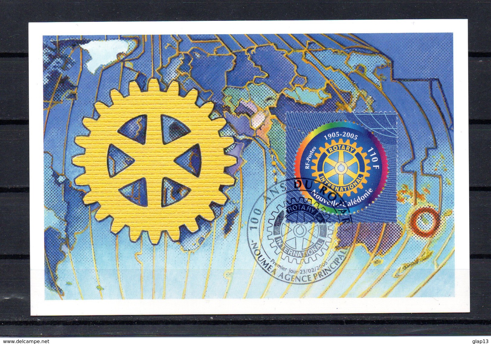 NOUVELLE CALEDONIE 2005 CARTE MAXIMUM TIMBRE N°938 CENTENAIRE DU ROTARY CLUB INTERNATIONAL - Maximum Cards