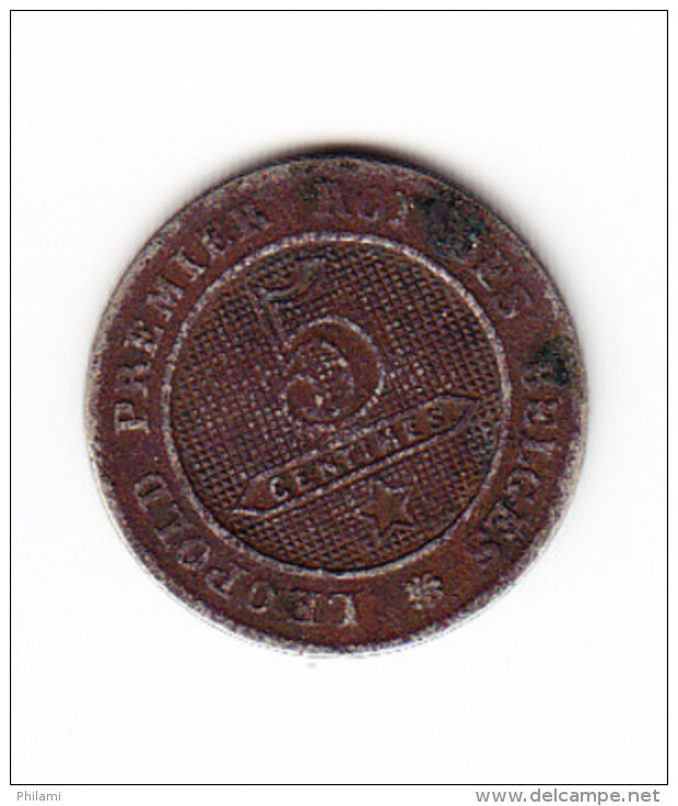 BELGIUM Cat Morin 139, Qualite Voir Scan, (B186) - 5 Centimes