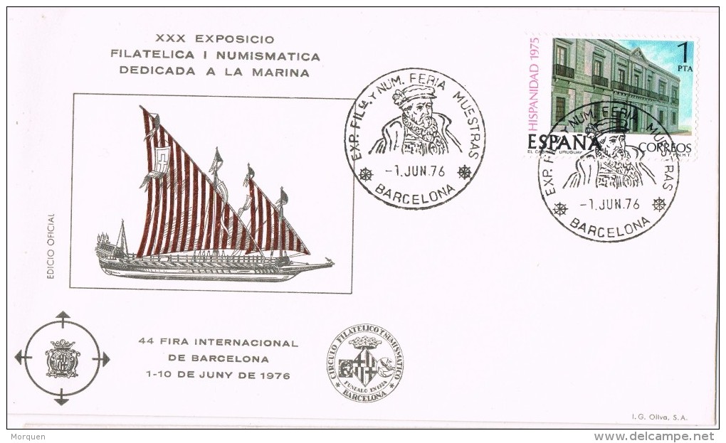 20374. Carta Exposicion BARCELONA 1976. Feria De Muestras, Marina, Barco - Cartas & Documentos