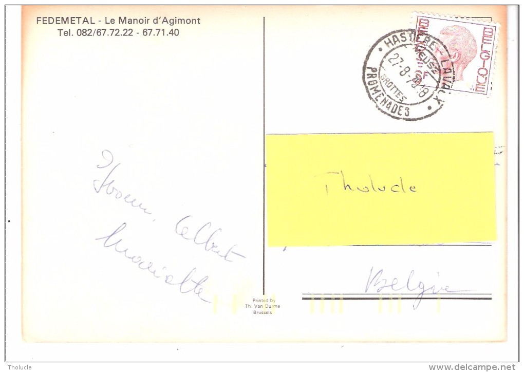 Agimont (Hastière)-1979-Le Manoir-Château-Fedemétal-Syndicat - Hastiere