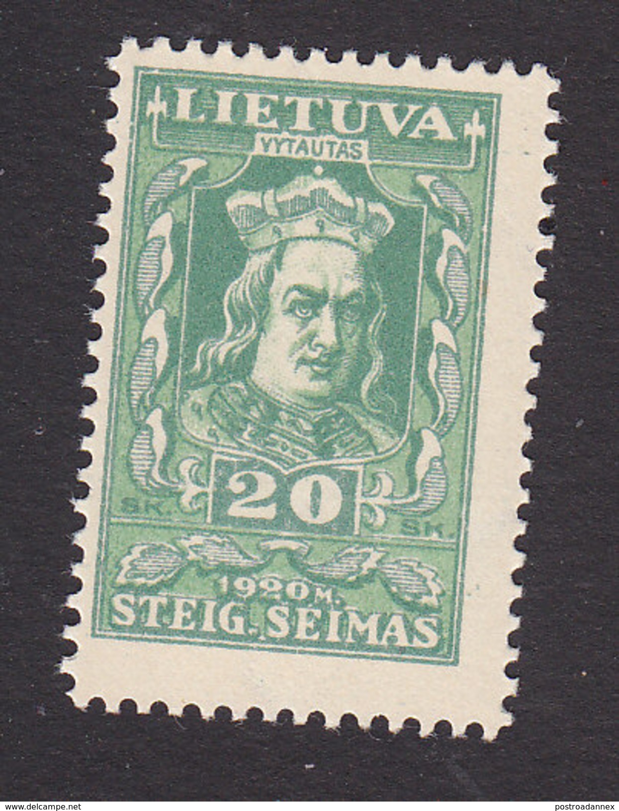 Lithuania, Scott #83, Mint Hinged, Grand Duke Vytautas, Issued 1920 - Lithuania