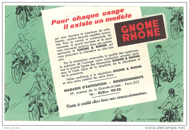 Livret Papier Moto Vélomoteur,  Gnome & Rhone - Advertising
