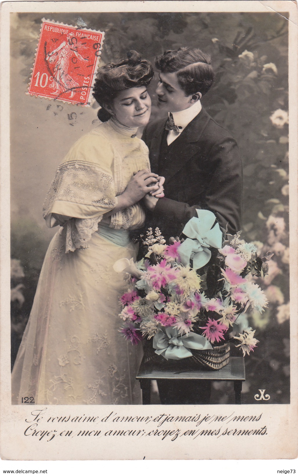 Carte Postale Ancienne Fantaisie -  Couple - Amoureux - Autres & Non Classés