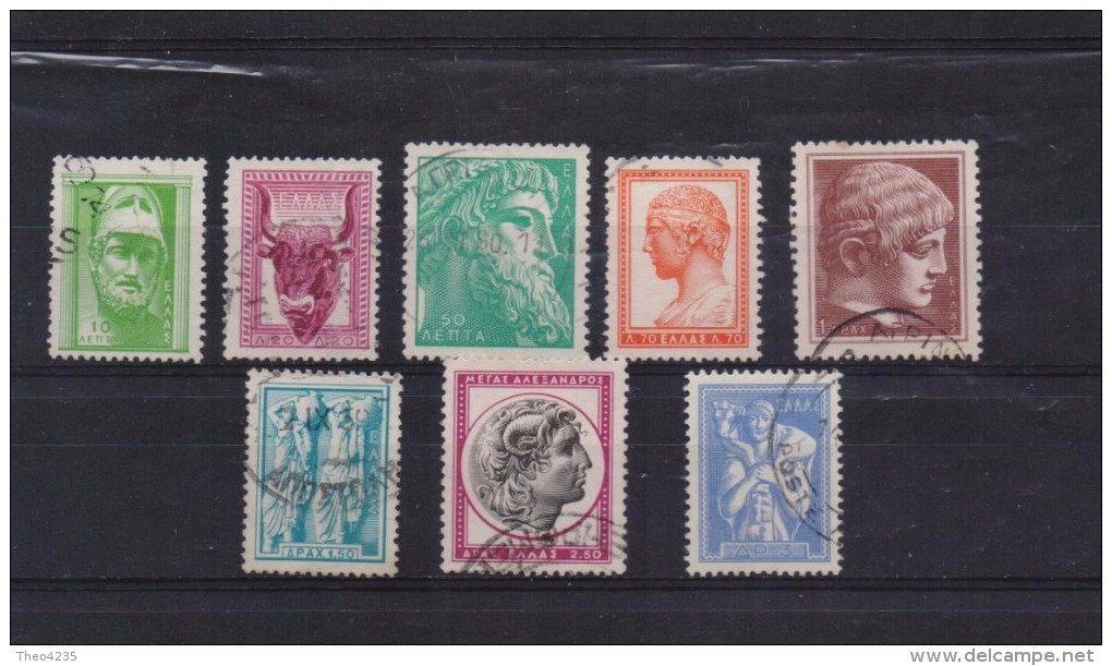 GREECE STAMPS ANCIENT ART(PART III) -1958/1960-USED-COMPLETE SET - Used Stamps