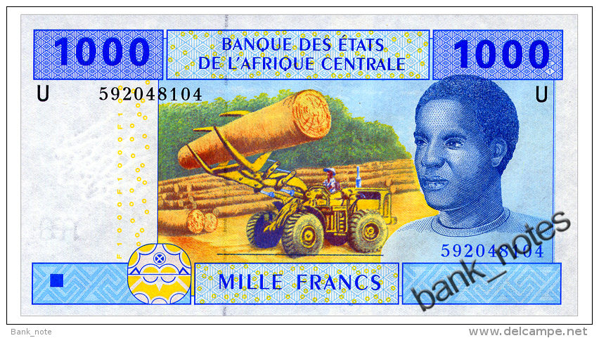 CENTRAL AFRICAN STATES CAMEROUN 1000 FRANCS 2002 Pick 207U Unc - Zentralafrikanische Staaten