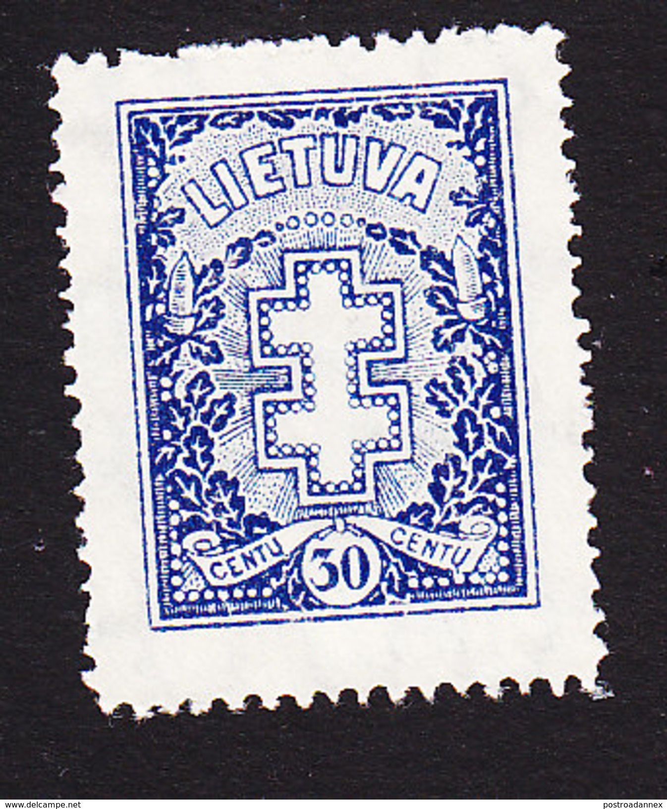 Lithuania, Scott #239, Mint No Gum, Double Cross, Issued 1929 - Lithuania