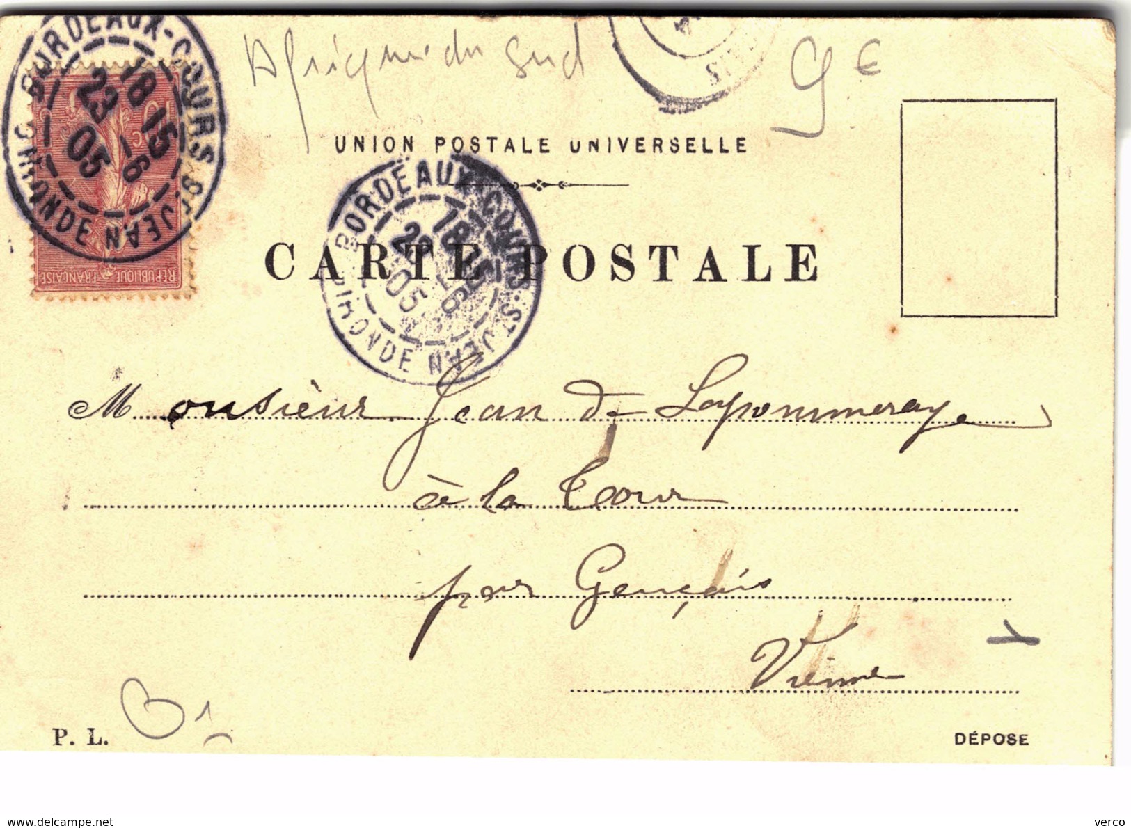 Carte Postale Ancienne De AFRIQUE Du SUD - Afrique Du Sud