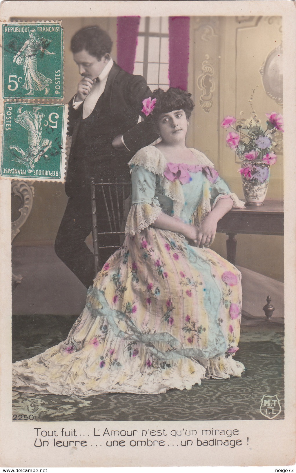Carte Postale Ancienne Fantaisie -  Couple - Amoureux - Autres & Non Classés