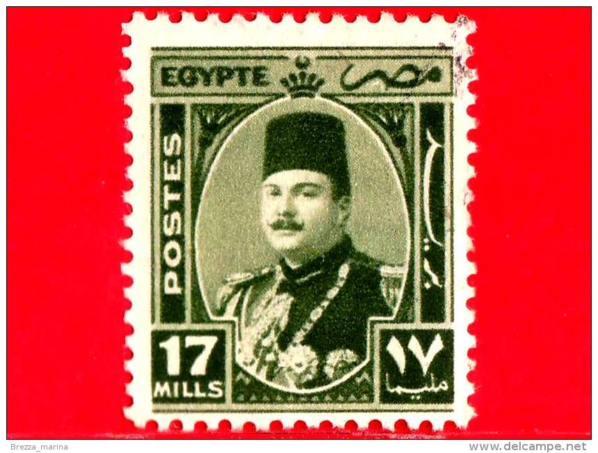 EGITTO - Usato - 1944 - Re Farouk (1920-1965) In Un Ovale - 17 - Usados