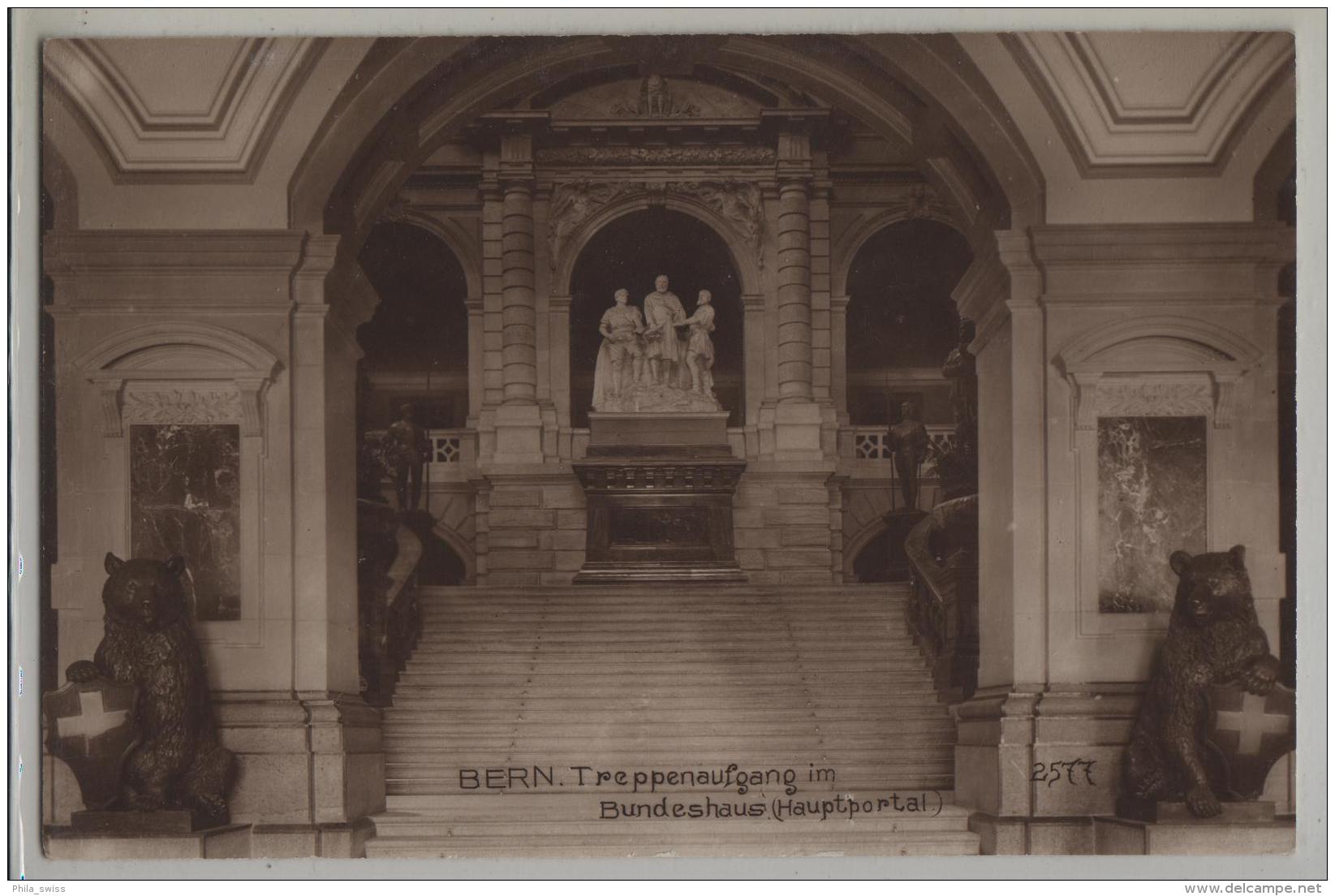 Bern - Treppenaufgang Im Bundeshaus (Hauptportal) - Photo: Perrochet-Matile No. 2577 - Bern