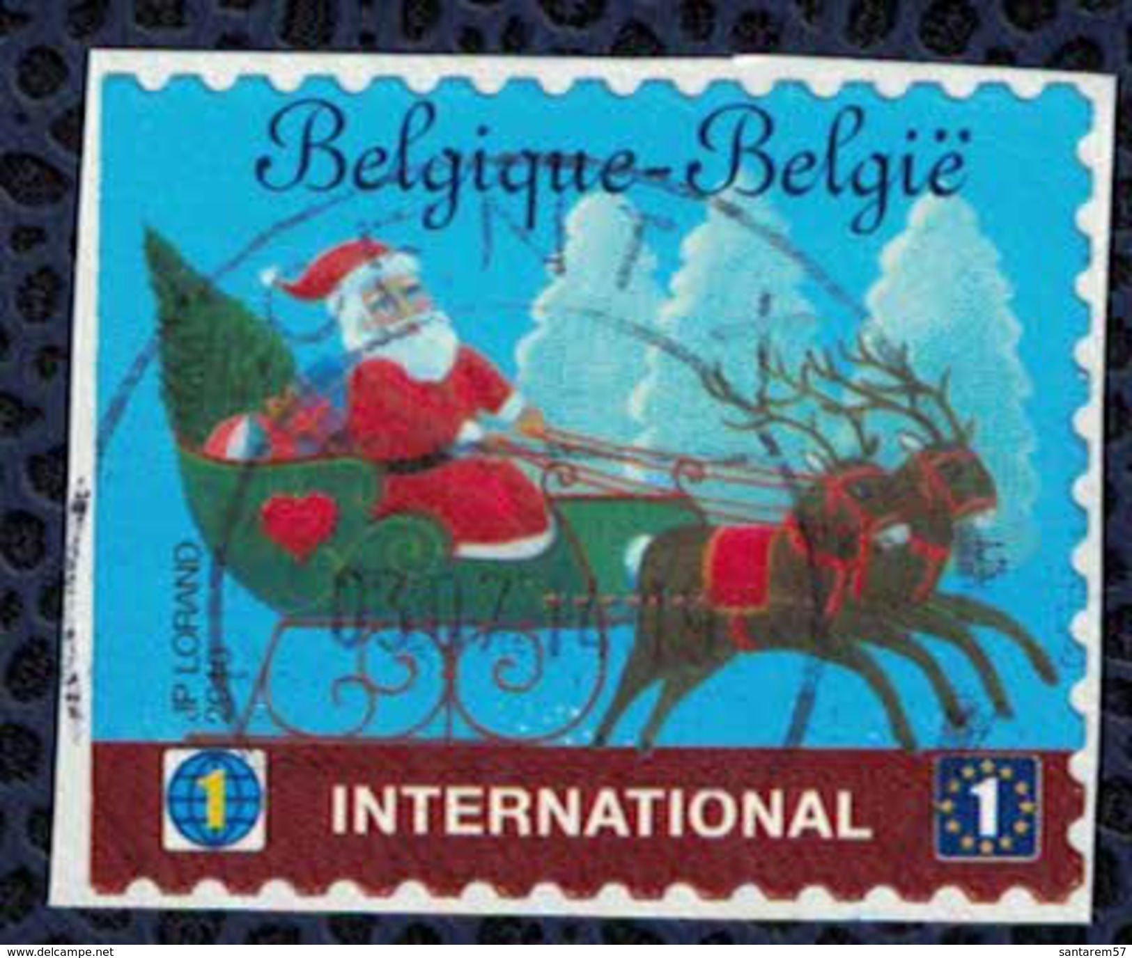 Belgique 2010 Oblitéré Rond Used Père Noël Traîneau Rennes Et Cadeaux - Used Stamps