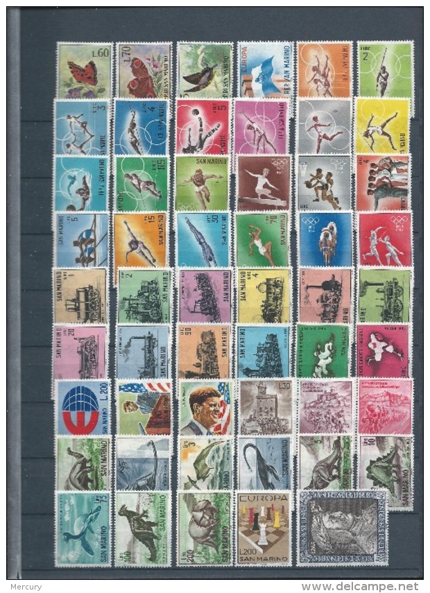 SAINT-MARIN - Bonne collection de timbres neufs jusqu´en 1979 - 23 scans