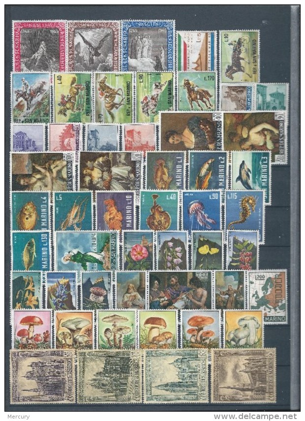 SAINT-MARIN - Bonne collection de timbres neufs jusqu´en 1979 - 23 scans