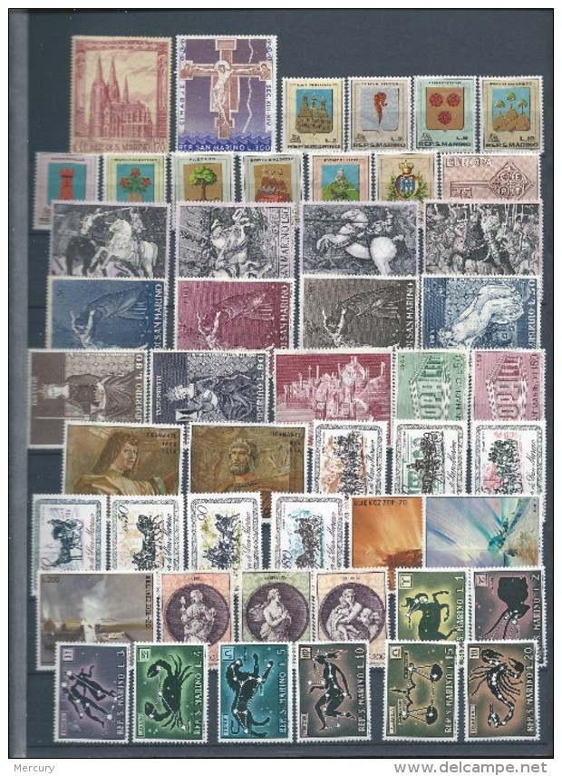 SAINT-MARIN - Bonne collection de timbres neufs jusqu´en 1979 - 23 scans