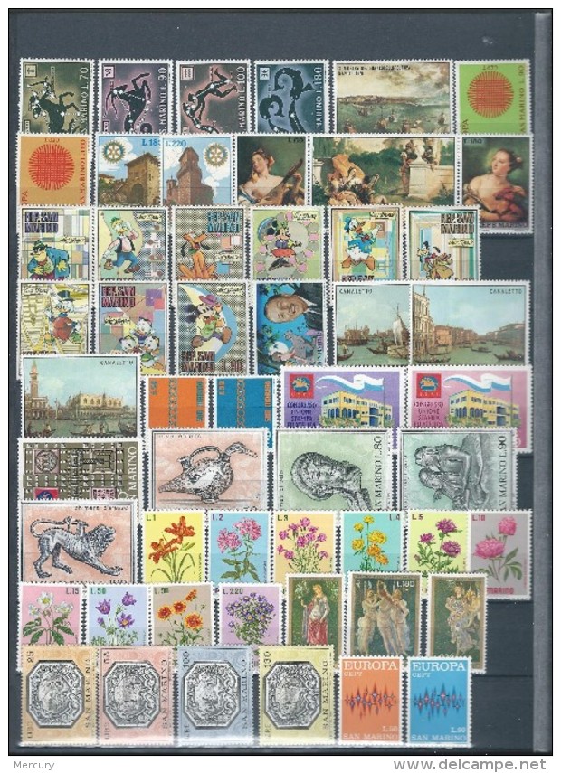 SAINT-MARIN - Bonne collection de timbres neufs jusqu´en 1979 - 23 scans