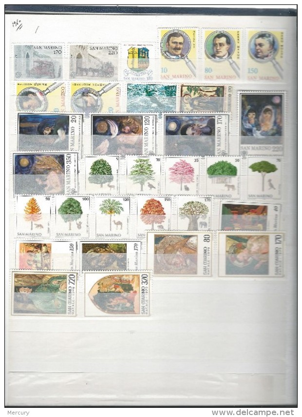 SAINT-MARIN - Bonne collection de timbres neufs jusqu´en 1979 - 23 scans