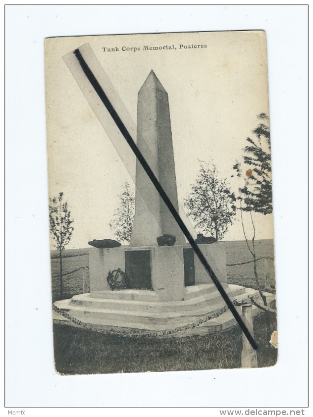 CPA  -  Tank Corps Memorial,  Pozieres - Autres & Non Classés