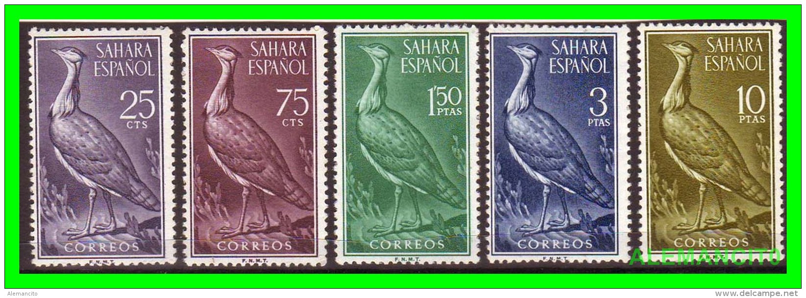 ESPAÑA.. --  (COLONIAS ZAHARA ESPAÑOL ) SERIE SELLOS AÑO 1961 - Sahara Español