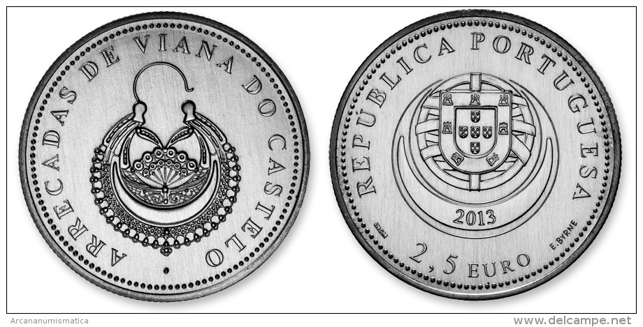 PORTUGAL  2,50€  Cu Ni  2.013  2013  SC/UNC  "ARRECADAS De Viana Do Castelo"   T-DL-10.547 - Portugal