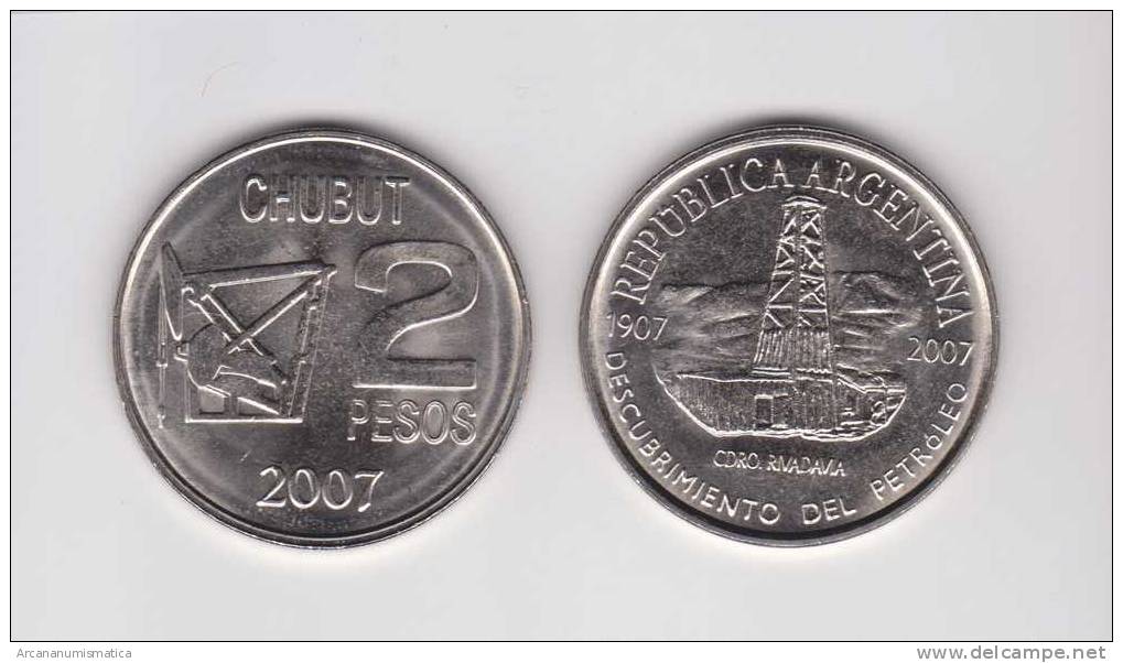 ARGENTINA  2  PESOS  2.007  2007   "Descubrimiento Del Petroleo"    SC/UNC       DL-9585 - Argentine