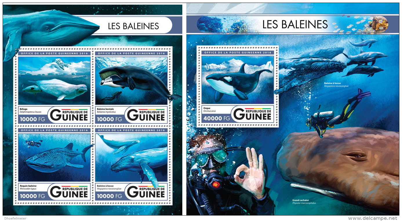 GUINEA REP. 2016 ** Diving Tauchen Plongée M/S+S/S - OFFICIAL ISSUE - A1647 - Immersione