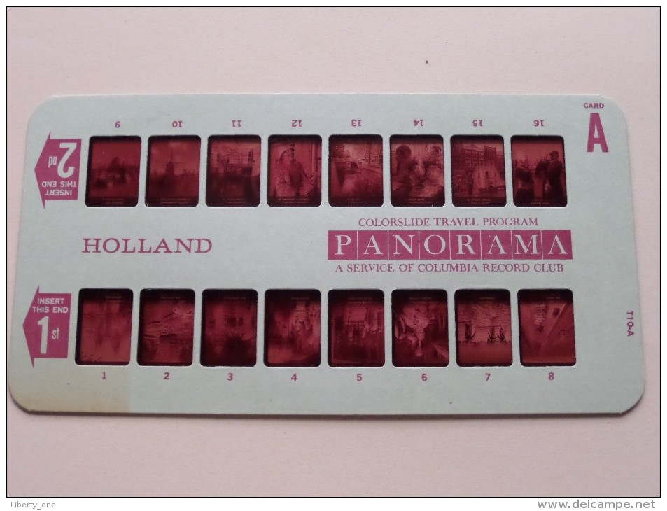 HOLLAND PANORAMA Card A ( Colorslide Travel Program Columbia Record Club / Zie Foto´s Voor Details ) ! - Lieux