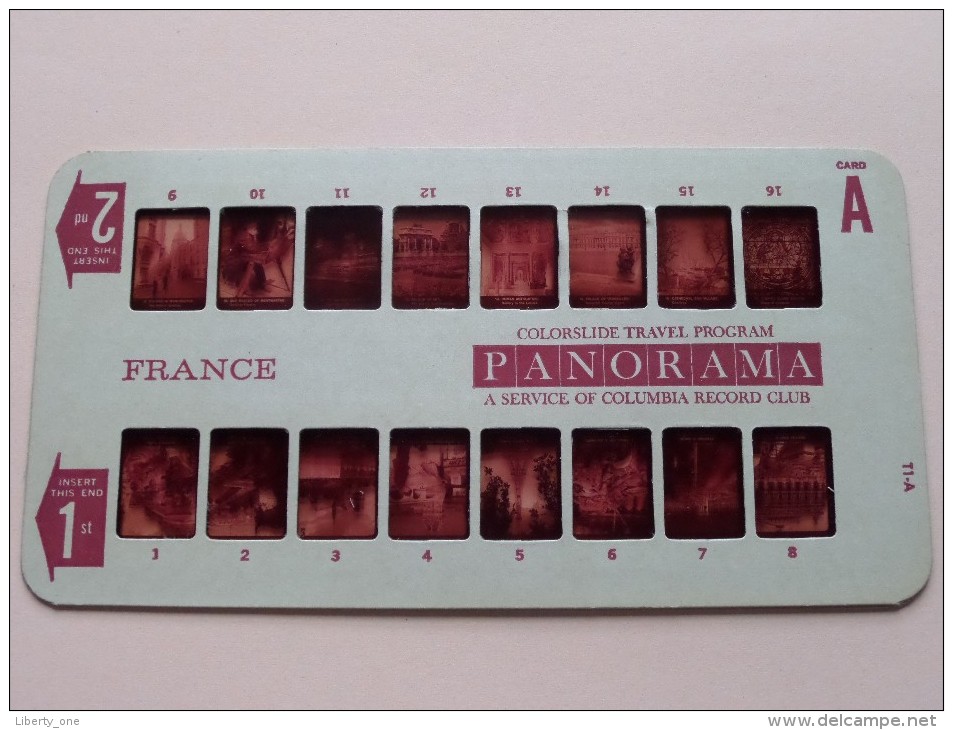 FRANCE PANORAMA Card A ( Colorslide Travel Program Columbia Record Club / Zie Foto´s Voor Details ) ! - Lieux