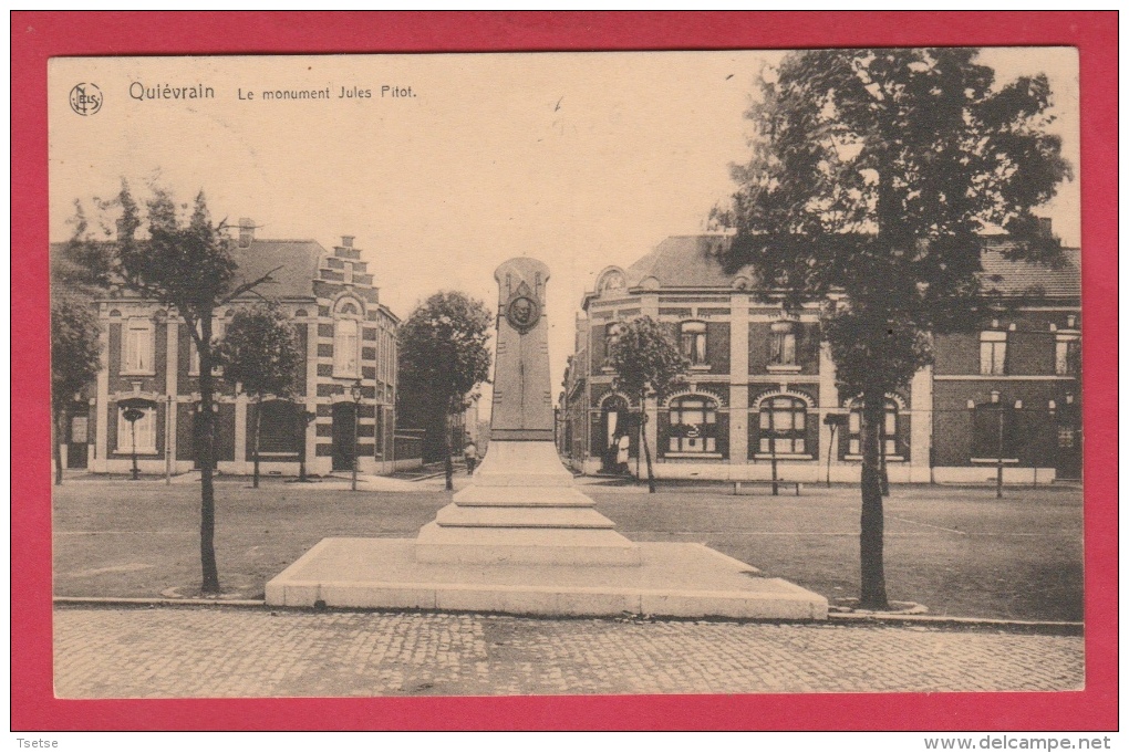 Quiévrain - Le Monument Jules Pirlot -1923 ( Voir Verso ) - Quievrain