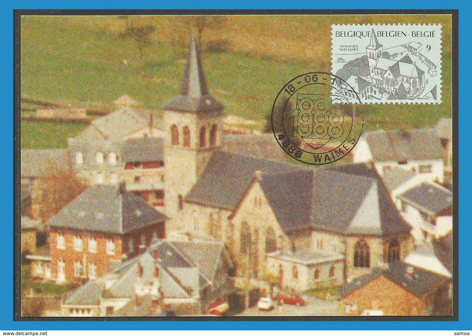 Belgique 1988 2290 CM Waimes Église - Weismes Kerk - 1981-1990